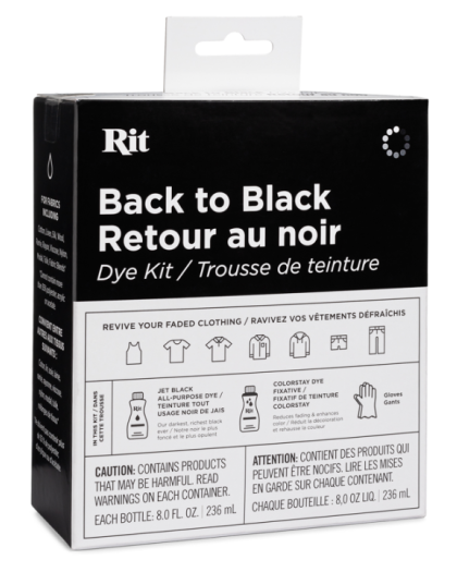 Kit teinture textile noire Back to Black – Rit Dye - Mercerine