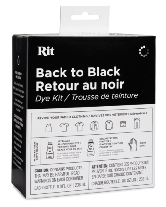 Kit teinture textile noire Back to Black – Rit Dye - Mercerine