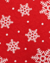 Feutrine rouge à Etoiles Flocons blancs