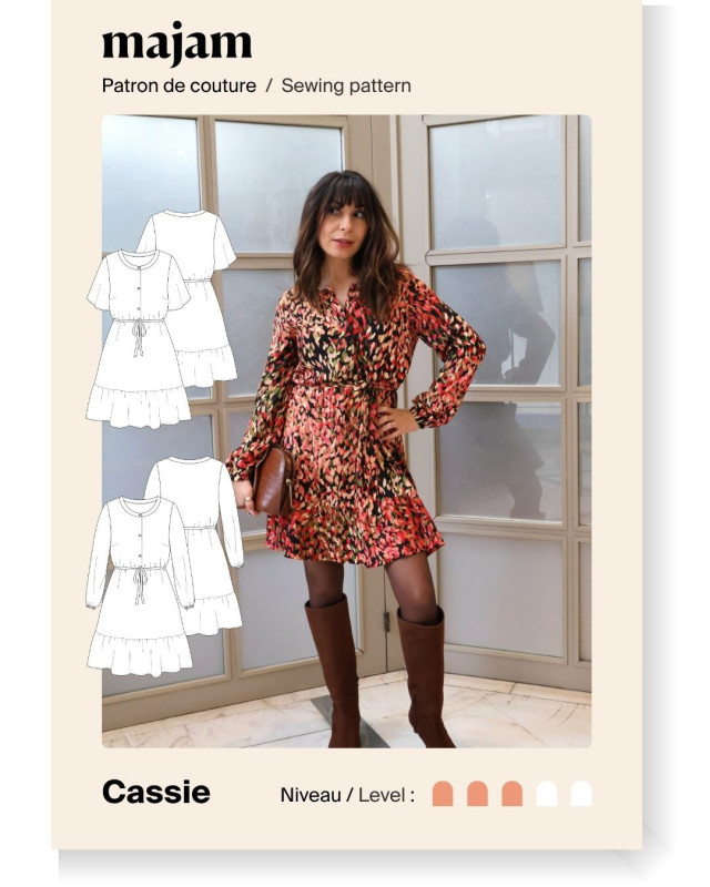 Patron robe Cassie à volants - Majam - Mercerine
