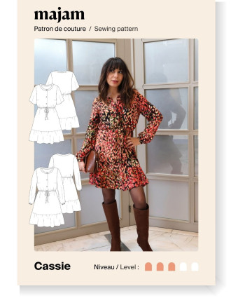 Patron robe Cassie à volants - Majam - Mercerine