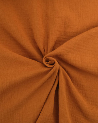Tissu Gaze de Coton Caramel Thaïs - Mercerine
