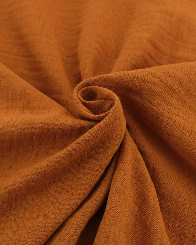 Tissu Gaze de Coton Caramel Thaïs - Mercerine