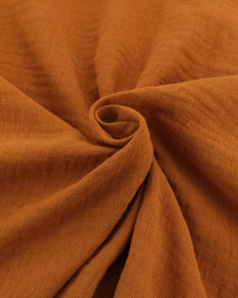 Tissu Gaze de Coton Caramel Thaïs - Mercerine