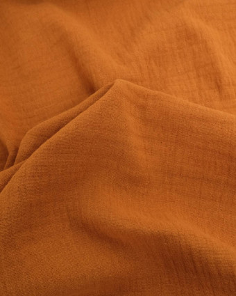 Tissu Gaze de Coton Caramel Thaïs - Mercerine