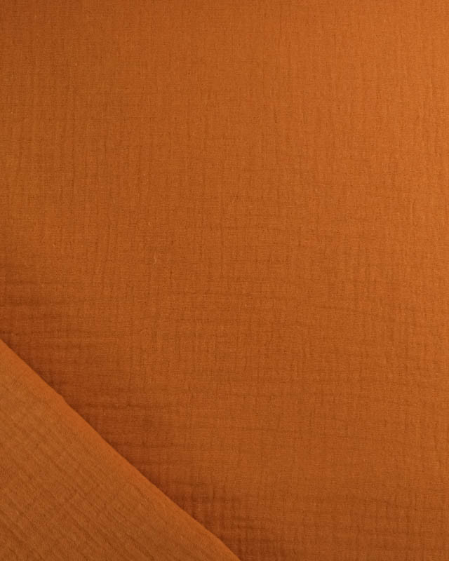 Tissu Gaze de Coton Caramel Thaïs - Mercerine