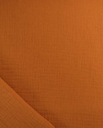 Tissu Gaze de Coton Caramel Thaïs - Mercerine