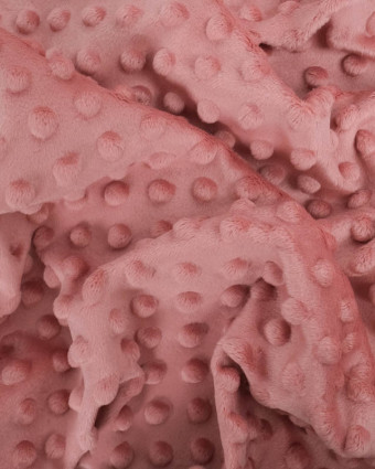Tissu Minky Bubble Vieux Rose Oeko-tex - Mercerine