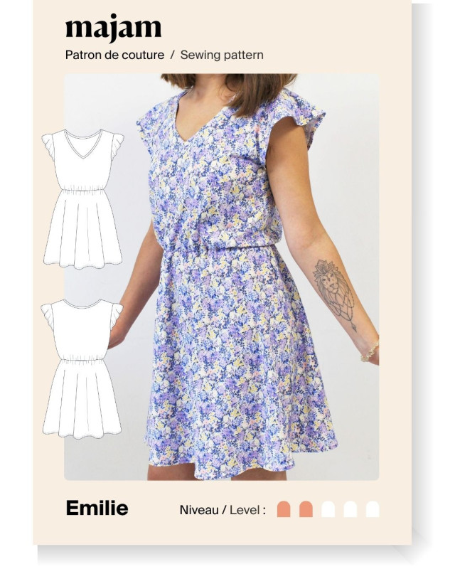 Patron robe en jersey Émilie - Mercerine