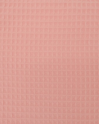 Achat tissu au mètre : nid d'abeille pêche Oeko-tex - Mercerine