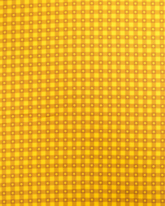 Tissu vichy et étoiles jaune | Mercerine