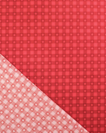 Tissu vichy et étoiles rouge | Mercerine