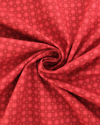 Tissu vichy et étoiles rouge | Mercerine