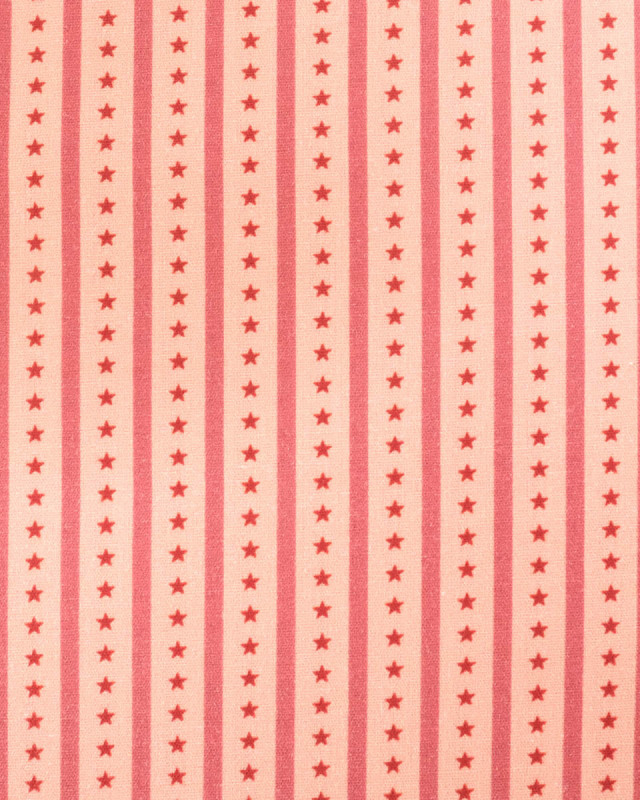 Tissu rayures et étoiles rose | Mercerine