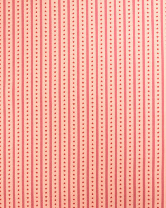 Tissu rayures et étoiles rose | Mercerine