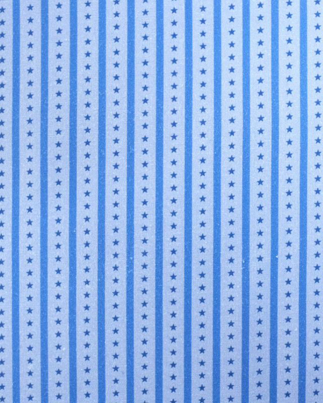 Tissu rayures et étoiles bleu| Mercerine