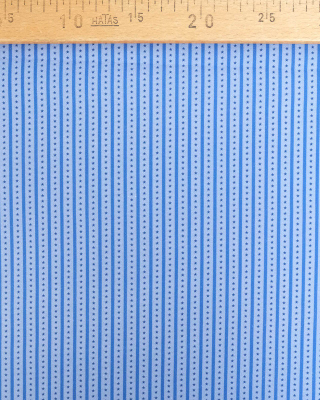 Tissu rayures et étoiles bleu| Mercerine