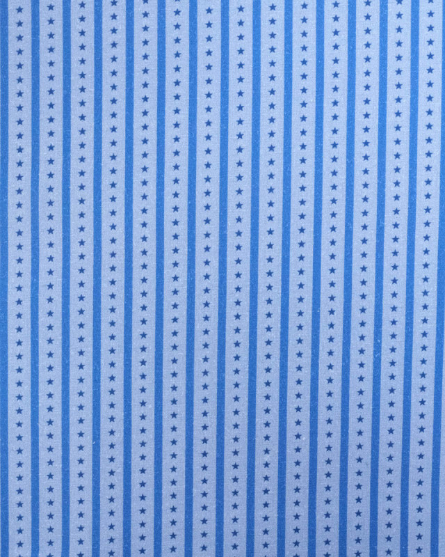 Tissu rayures et étoiles bleu| Mercerine