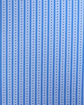 Tissu rayures et étoiles bleu| Mercerine