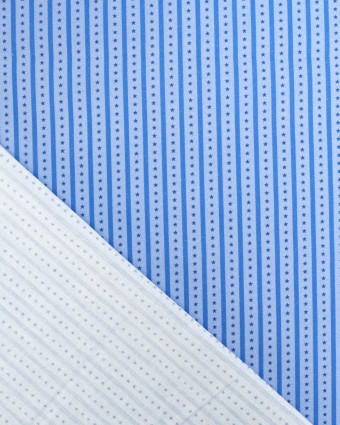 Tissu rayures et étoiles bleu| Mercerine