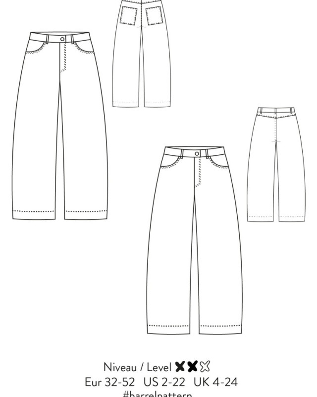 Patron pantalon Barrel - Atelier Scämmit - Mercerine