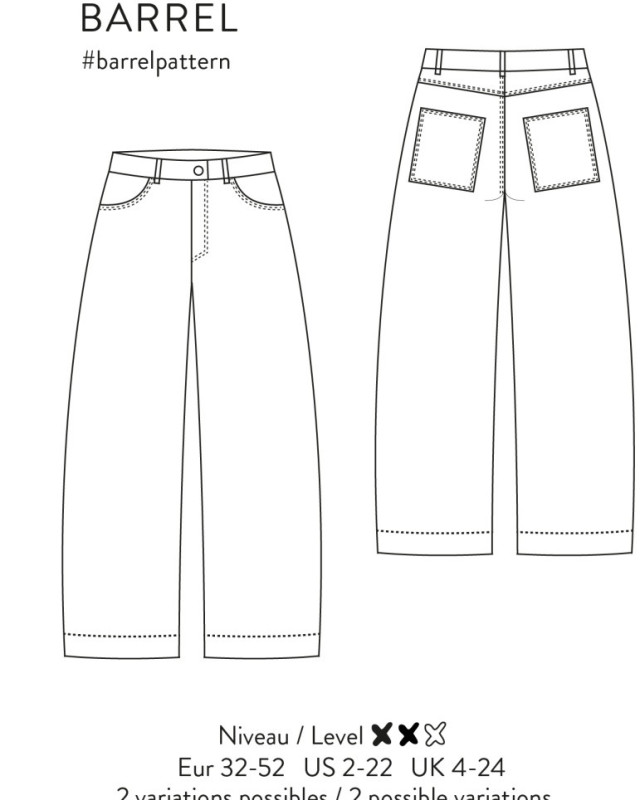 Patron pantalon Barrel - Atelier Scämmit - Mercerine