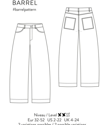 Patron pantalon Barrel - Atelier Scämmit - Mercerine