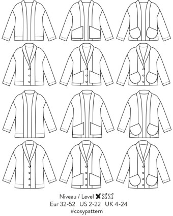 Patron veste-gilet Cosy - Atelier Scämmit - Mercerine