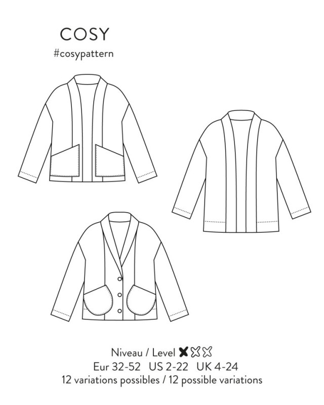 Patron veste-gilet Cosy - Atelier Scämmit - Mercerine