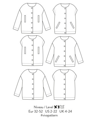 Patron veste Viva - Atelier Scämmit - Mercerine