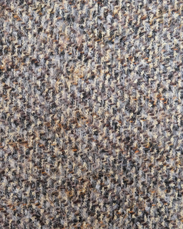 Tissu tweed gris chiné et fils dorés - Mercerine