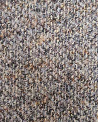 Tissu tweed gris chiné et fils dorés - Mercerine