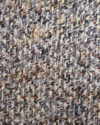 Tissu tweed gris chiné et fils dorés - Mercerine