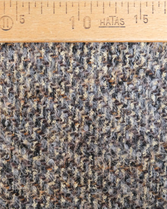 Tissu tweed gris chiné et fils dorés - Mercerine