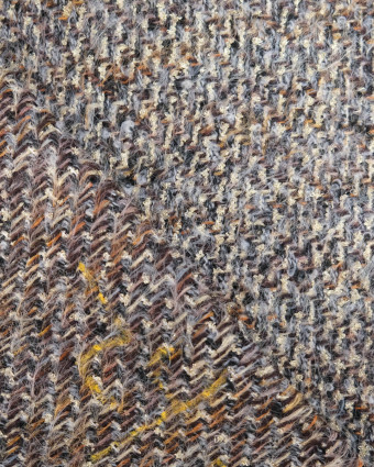 Tissu tweed gris chiné et fils dorés - Mercerine