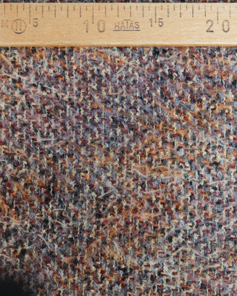 Tissu tweed chiné orange et doré - Mercerine