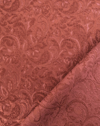 Jacquard stretch vieux rose à reliefs - Mercerine