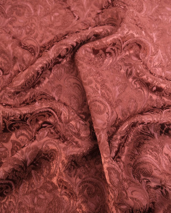 Jacquard stretch vieux rose à reliefs - Mercerine