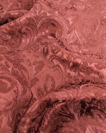 Jacquard stretch vieux rose à reliefs - Mercerine