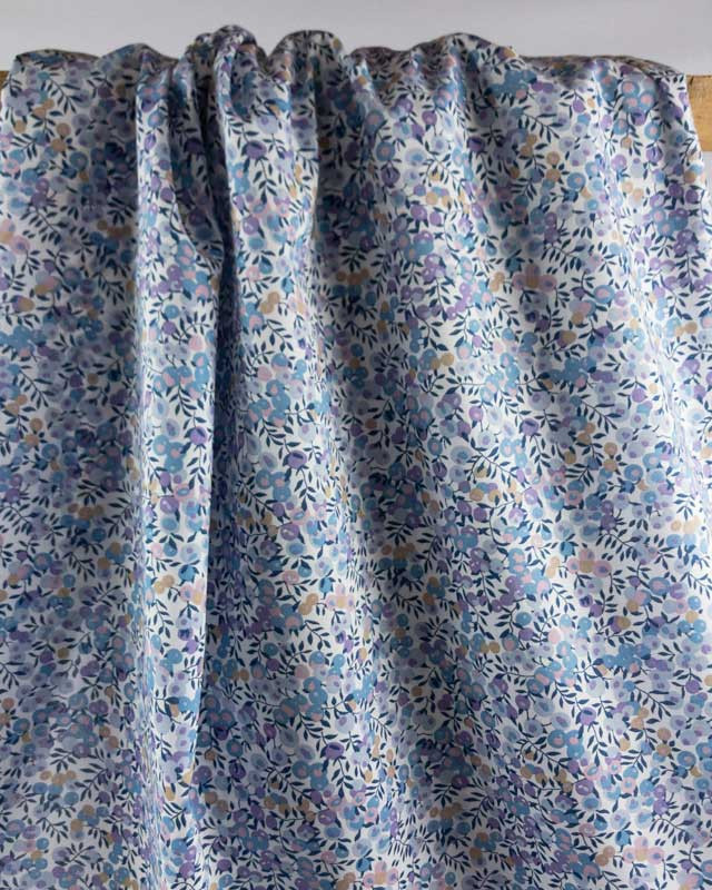Tissu liberty Wiltshire E bleu au mètre - Mercerine Tissus en ligne