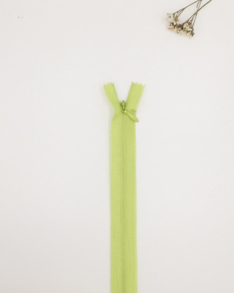 Fermeture à glissière invisible vert clair