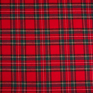 Tissu Écossais Rouge x10cm