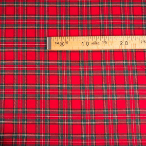  Tissu Écossais Rouge x10cm -  Mercerine
