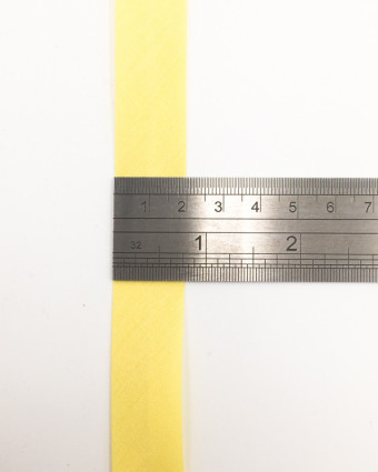Biais uni jaune pastel : 20mm, 27mm - Mercerine