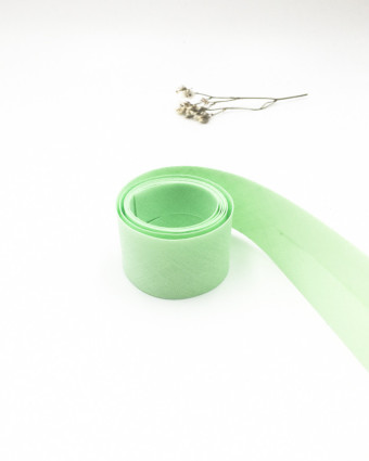 Biais de couture vert pistache au mètre - Mercerine