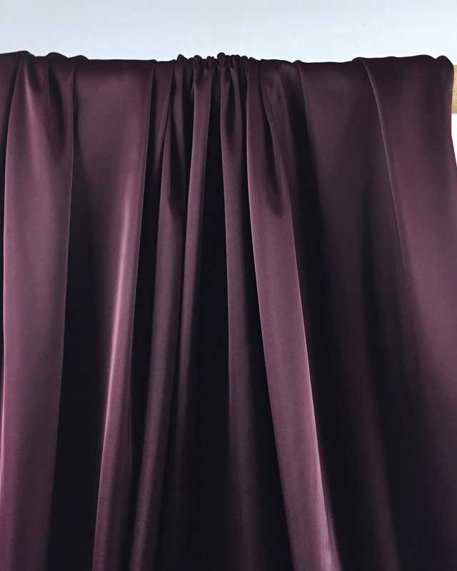 Tissu satin prune léger Gala x10cm