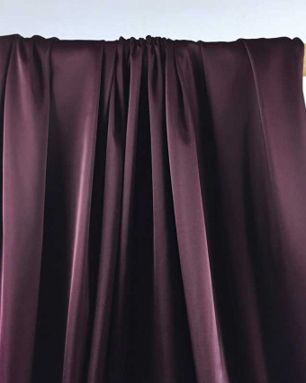 Tissu satin prune léger Gala x10cm