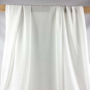 Tissu satiné blanc - par 10cm