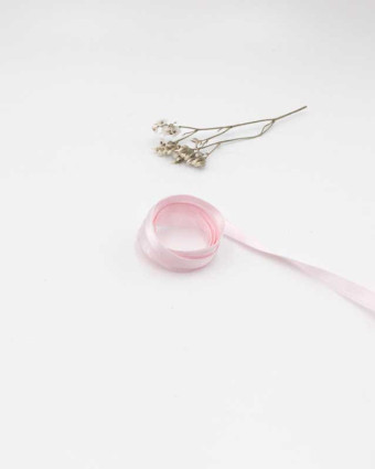 Ruban satin rose paradis