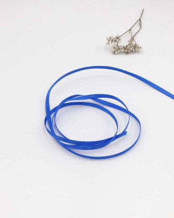 Ruban satin bleu stone